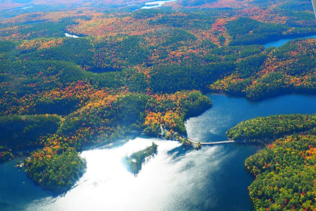 mountain lake in fall
